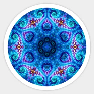 Frosty Swirl Mandala Sticker
